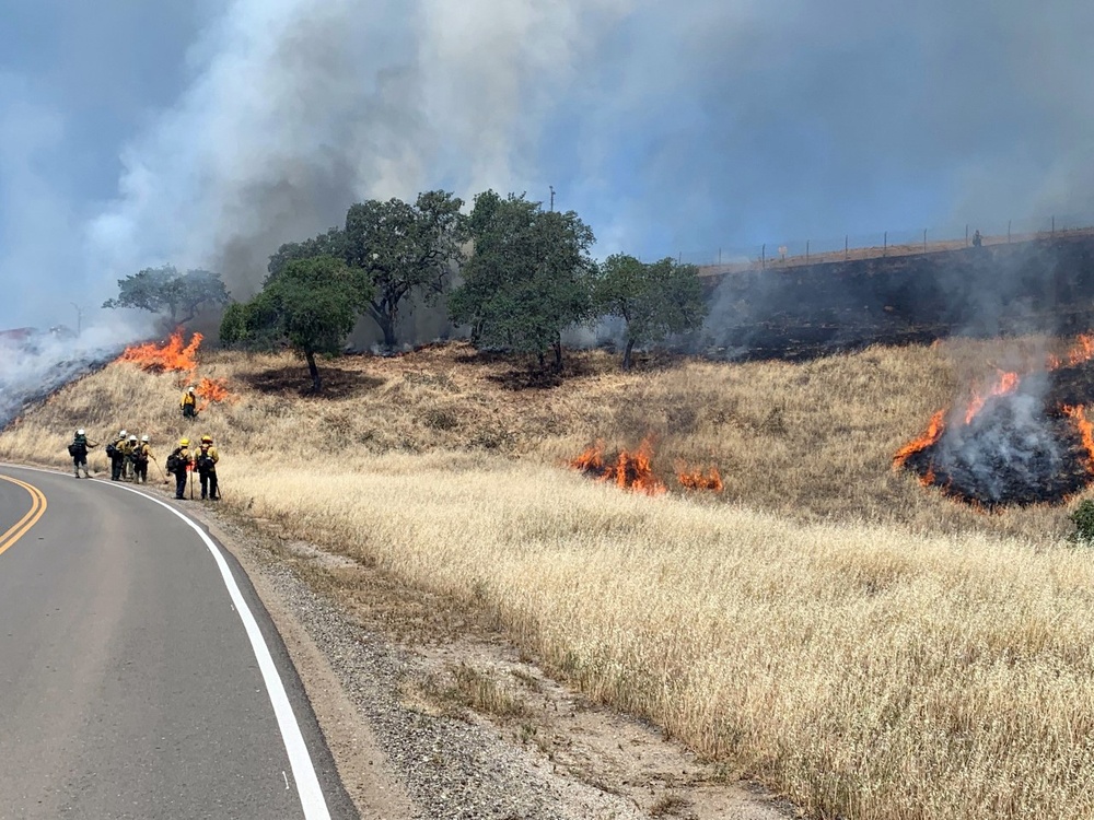 Presidio of Monterey, Camp Roberts fire departments hold prescribed burn