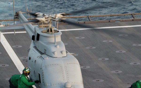 USS Jackson and HSC 23 VERTREP and flight ops