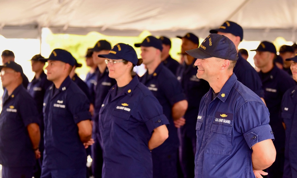 U.S. Coast Guard Cutter Munro conducts changes command ceremony