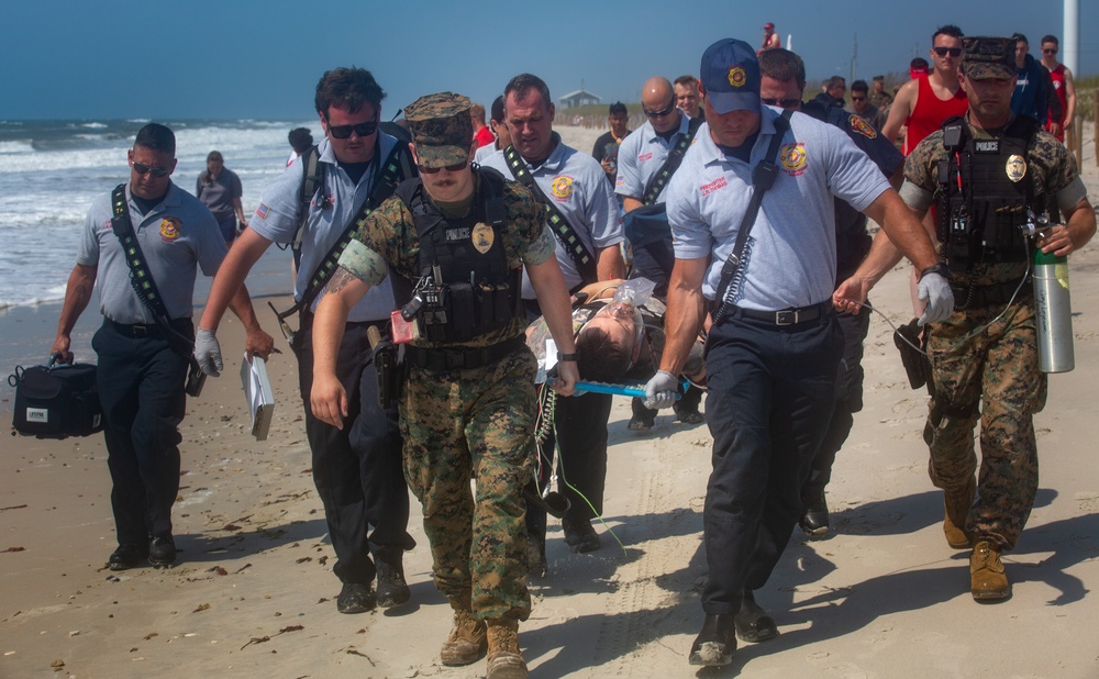 Camp Lejeune FESD, Beach DET, and PMO Conduct Joint Training