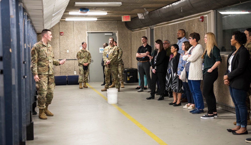 Students partake in medical simulations, tour base facilities