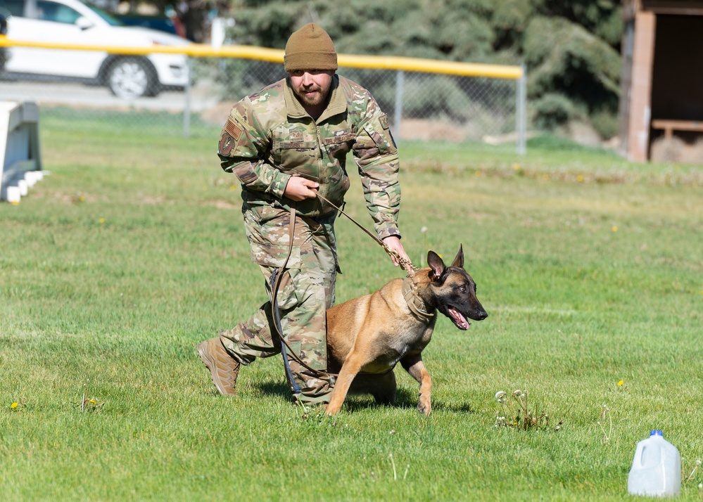 366th SFS working dogs compete with Meridian K-9 team