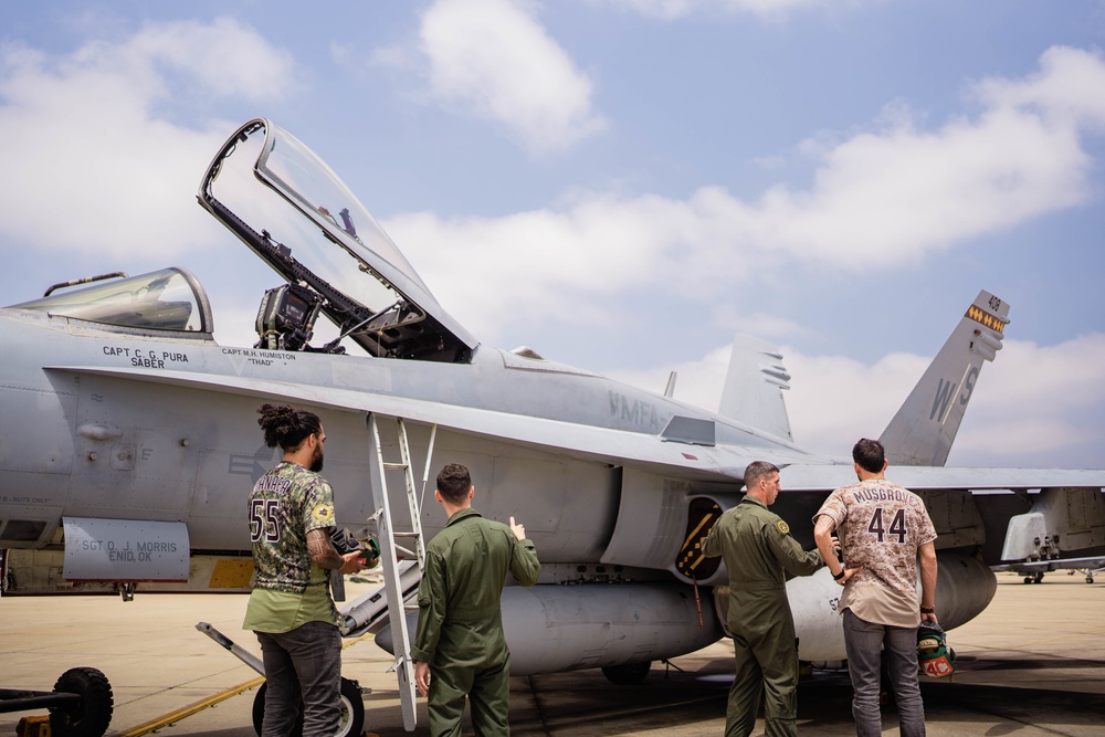 San Diego Padres Visit 3rd Marine Aircraft Wing