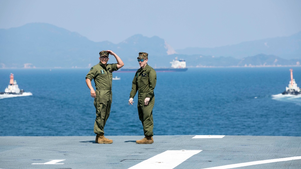 Marines Depart MCAS Iwakuni Aboard USS Tripoli