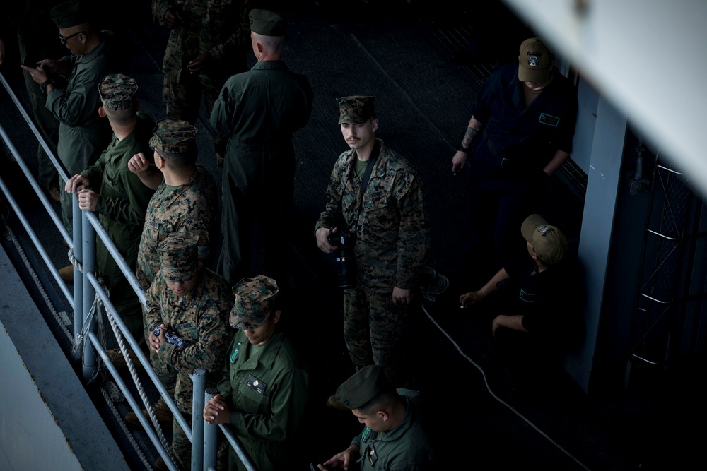 Marines Depart MCAS Iwakuni Aboard USS Tripoli