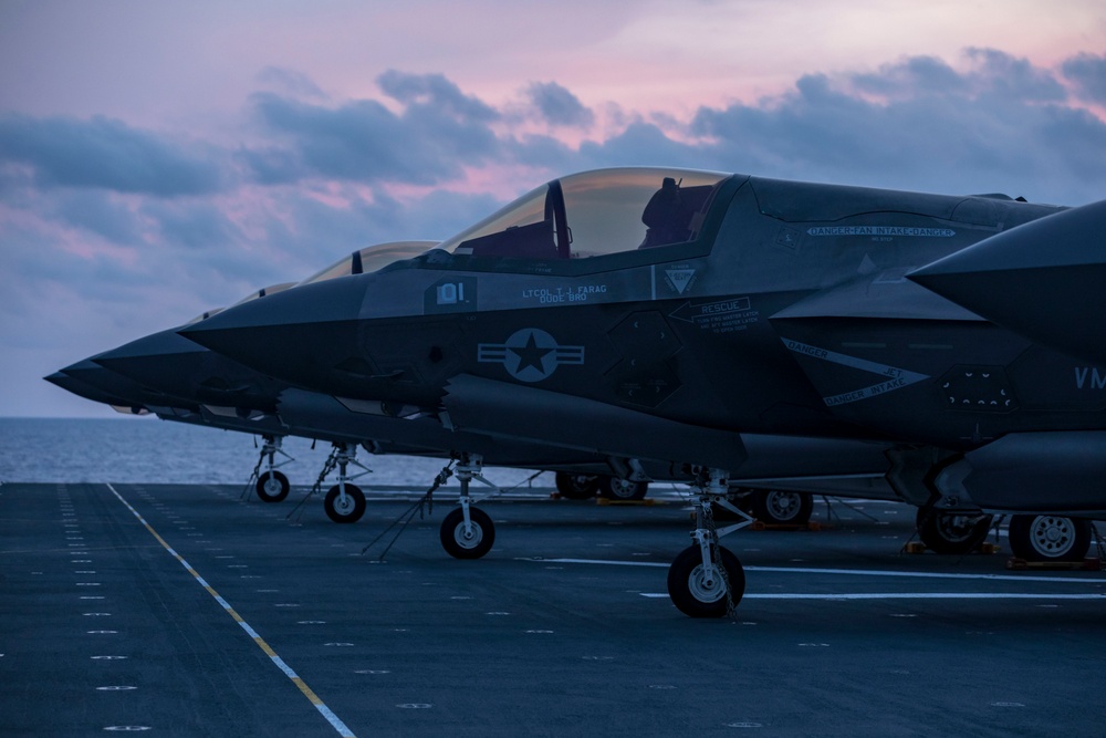 VMFA-121 underway across the waves