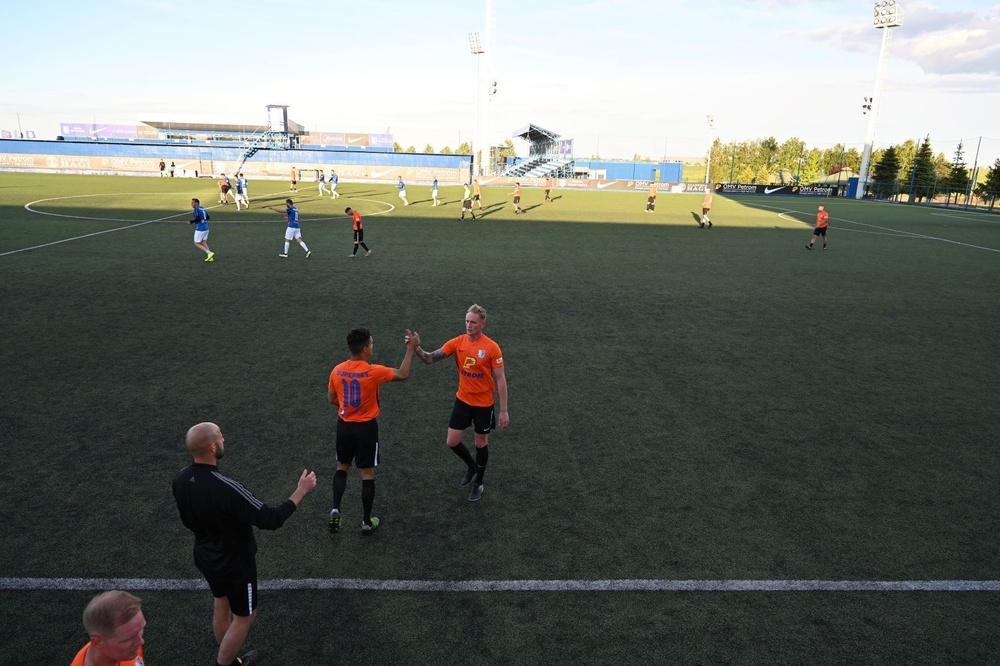 Garrison, NATO team up for friendly game vs. Romanian soccer legend-led crew