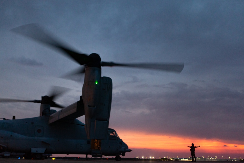 U.S. Marine Corps MV-22B Osprey Squadron Supports Marine Special Forces