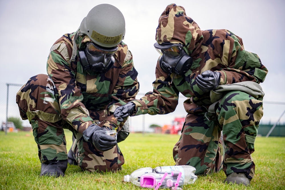 423d CES emergency management conducts CBRNE exercise