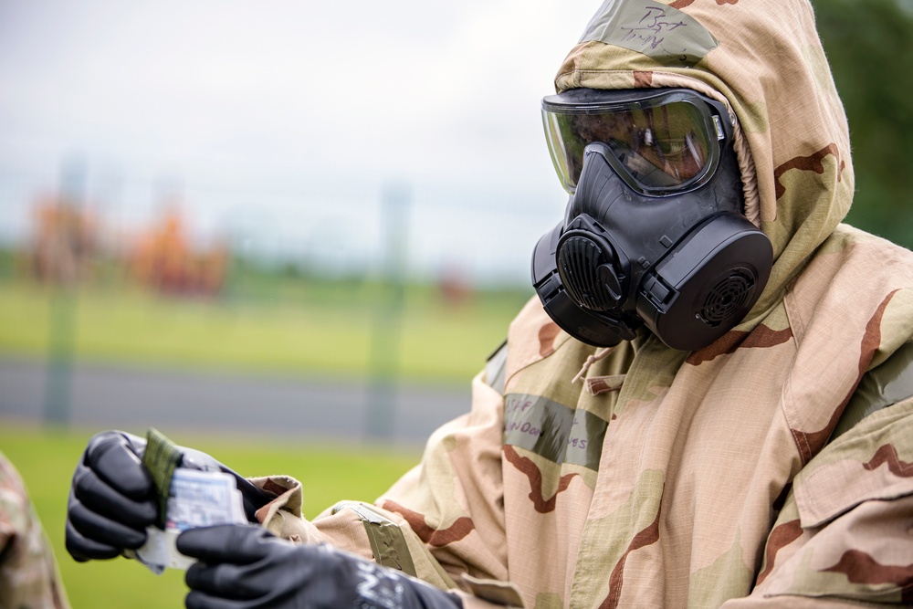 423d CES emergency management conducts CBRNE exercise