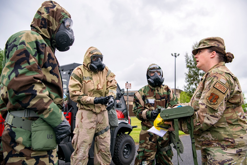 423d CES emergency management conducts CBRNE exercise