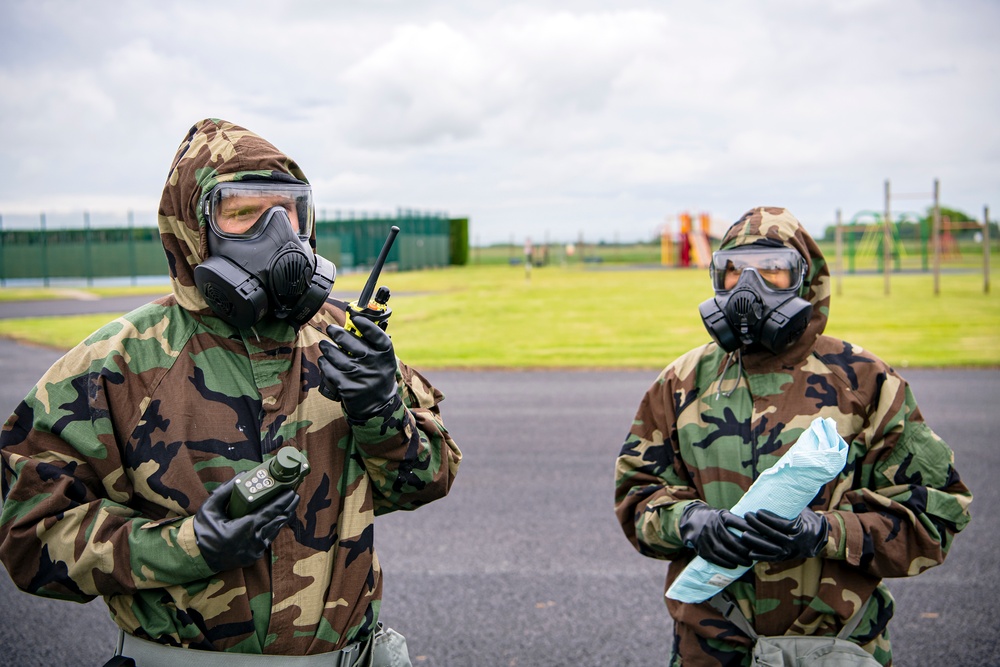 423d CES emergency management conducts CBRNE exercise