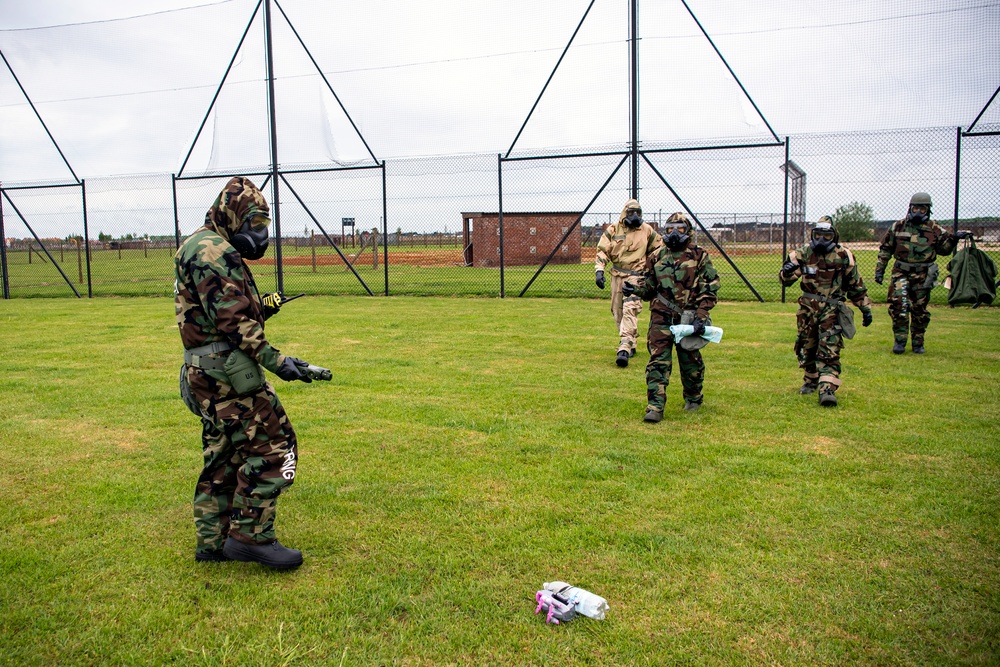 423d CES emergency management conducts CBRNE exercise