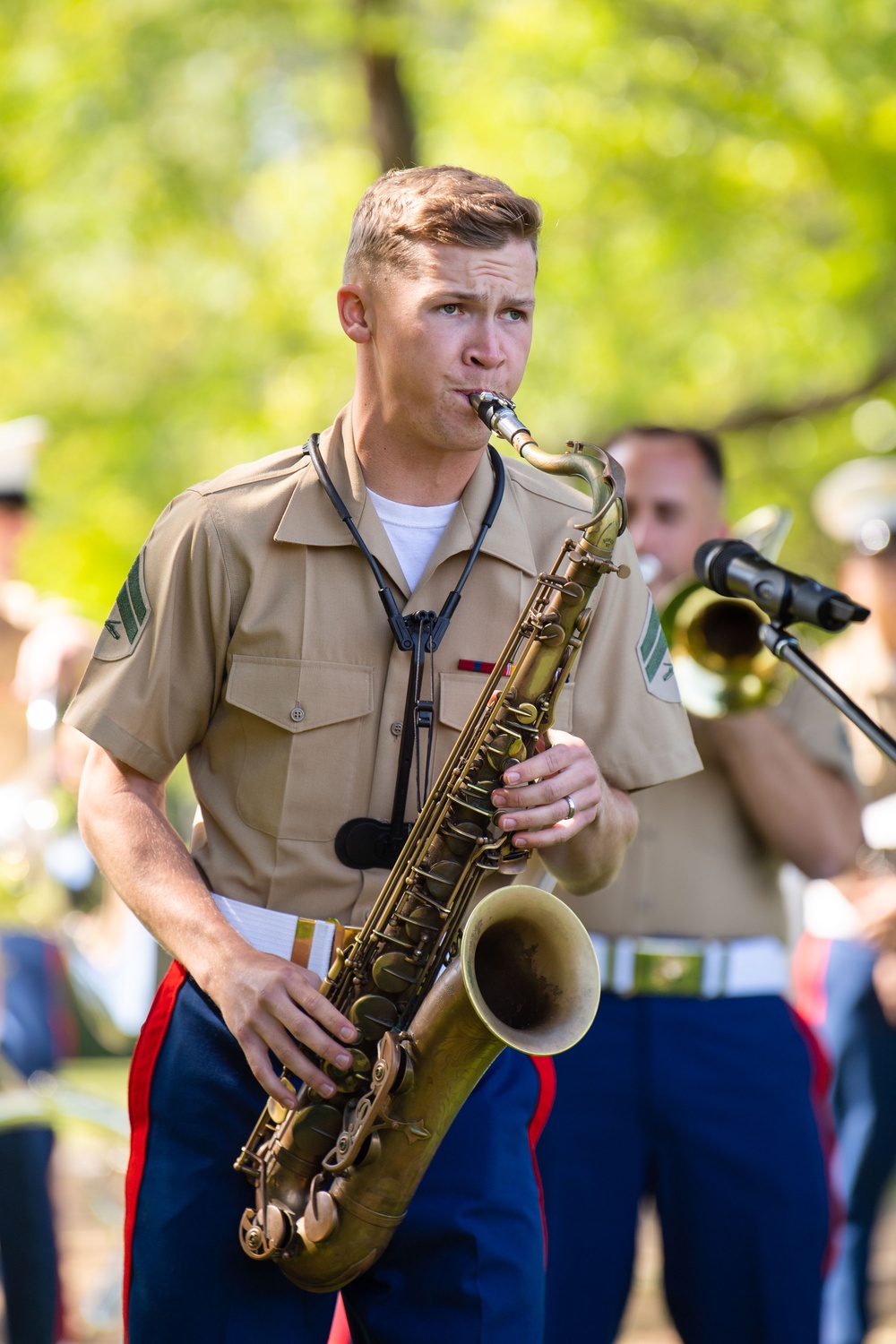 U.S. Marine Corps Band Performs During LAFW