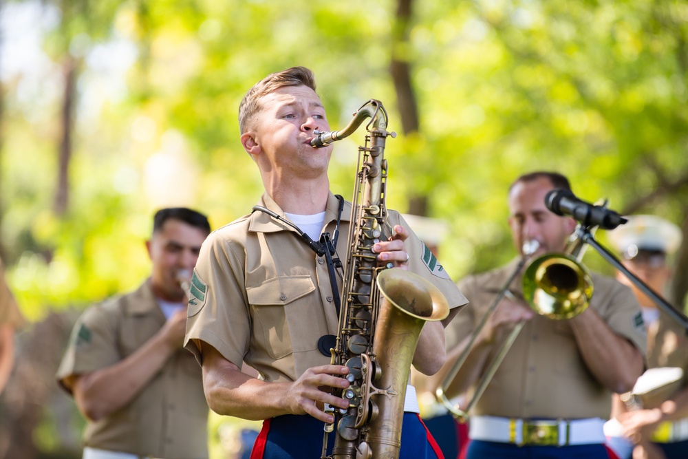 U.S. Marine Corps Band Performs During LAFW