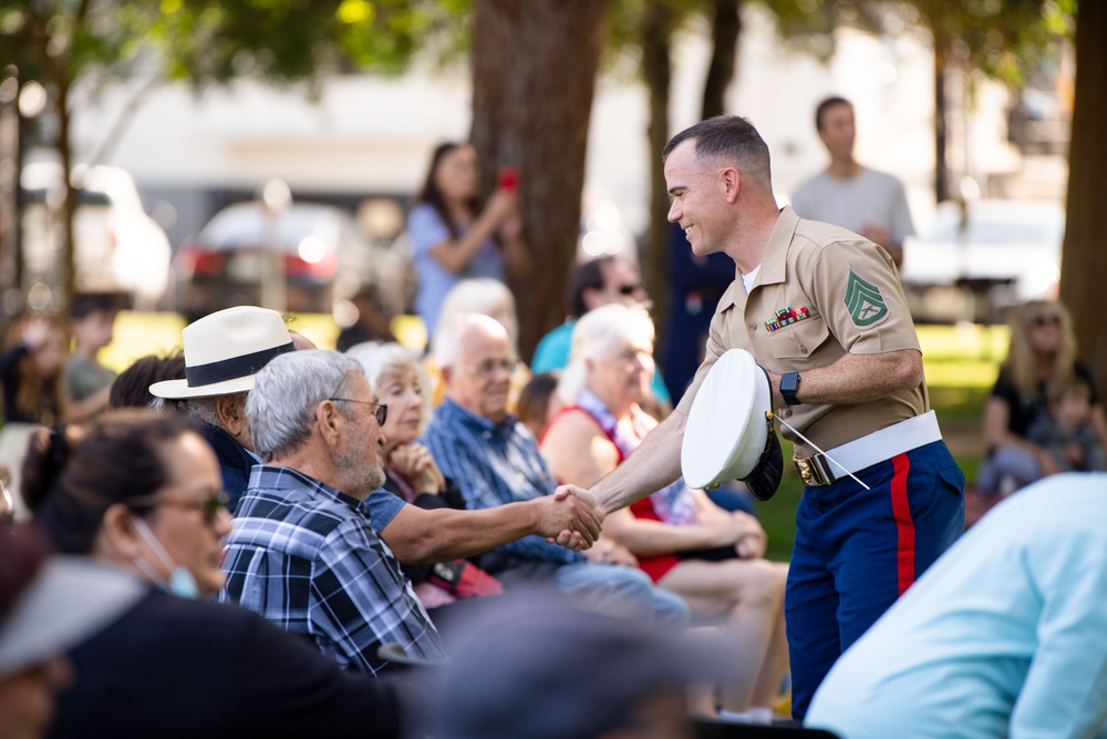 U.S. Marine Corps Band Performs During LAFW