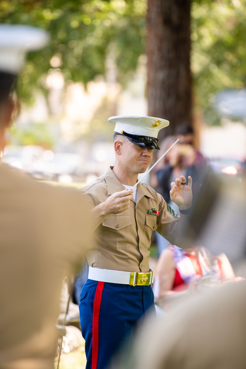 U.S. Marine Corps Band Performs During LAFW