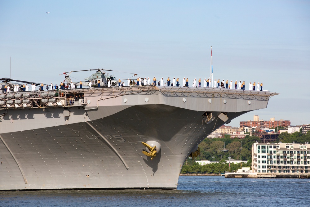 USS Bataan Arrives for Fleet Week New York 22