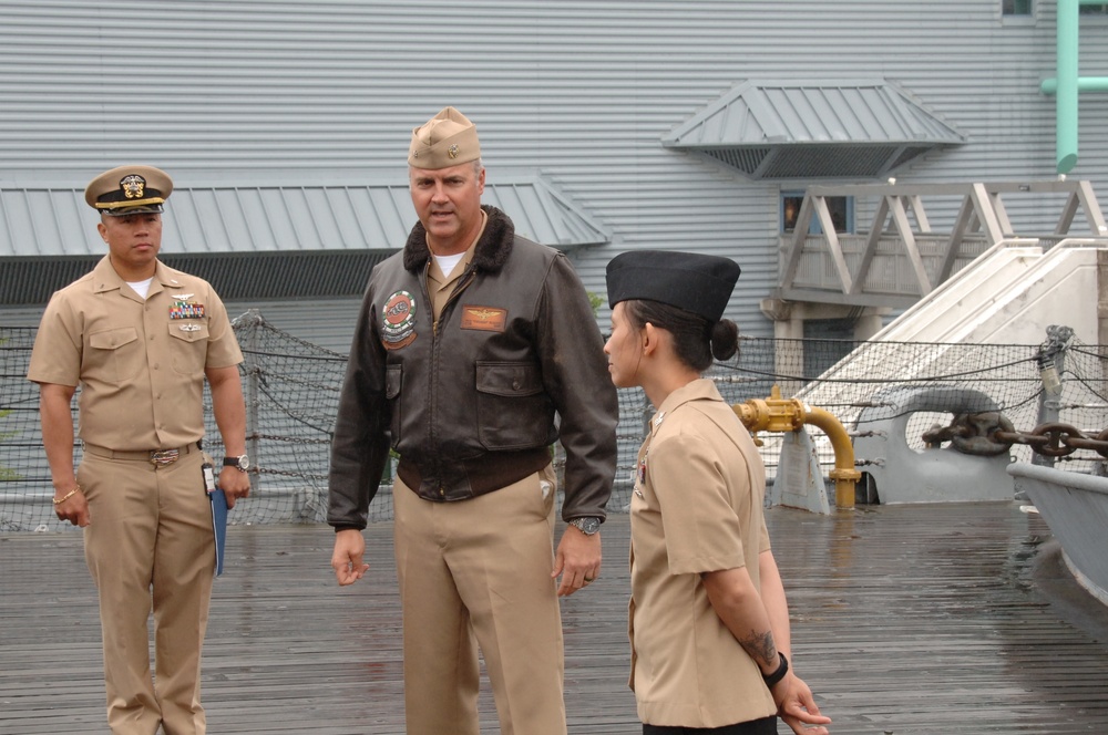 Reenlistment ceremony aboard Battleship Wisconsin