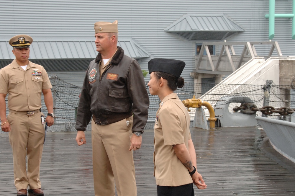 Reenlistment ceremony aboard Battleship Wisconsin