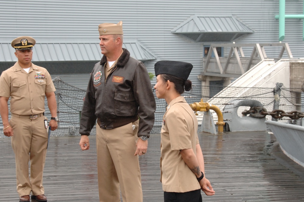 Reenlistment ceremony aboard Battleship Wisconsin
