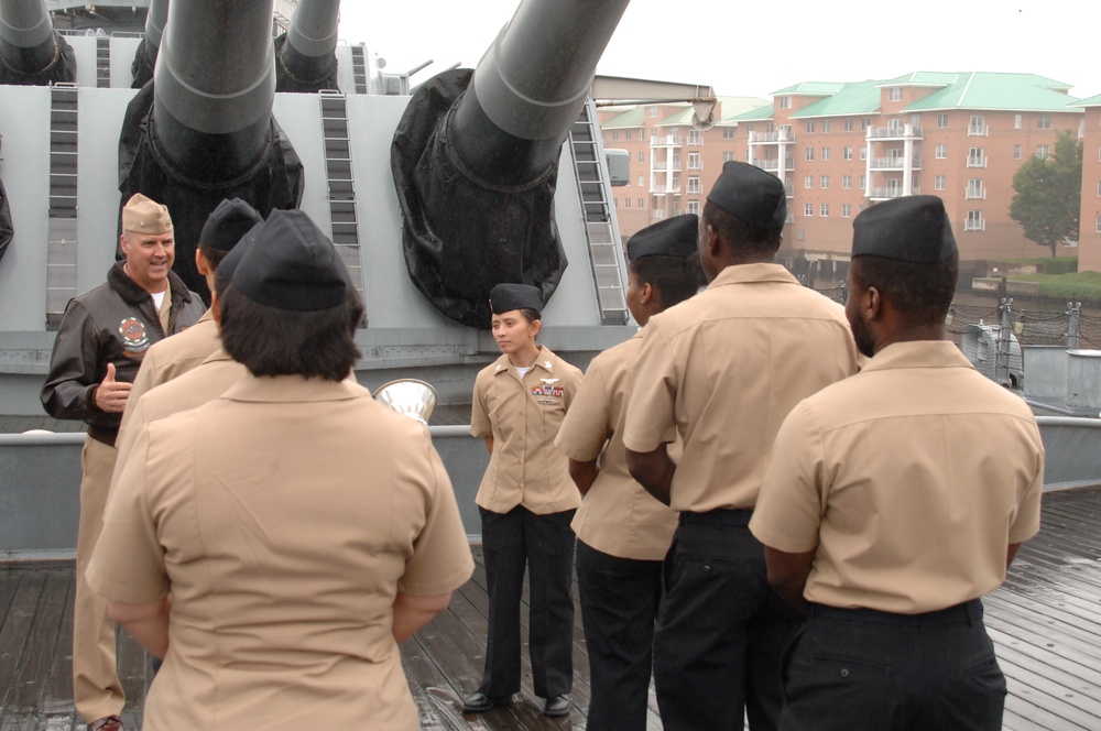 Reenlistment ceremony aboard Battleship Wisconsin
