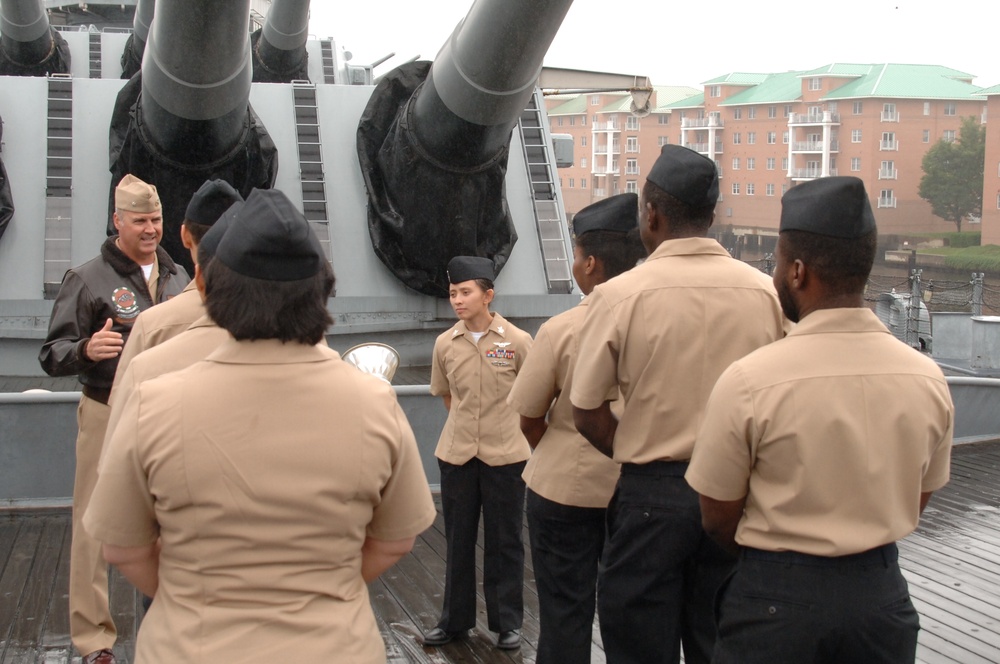 Reenlistment ceremony aboard Battleship Wisconsin