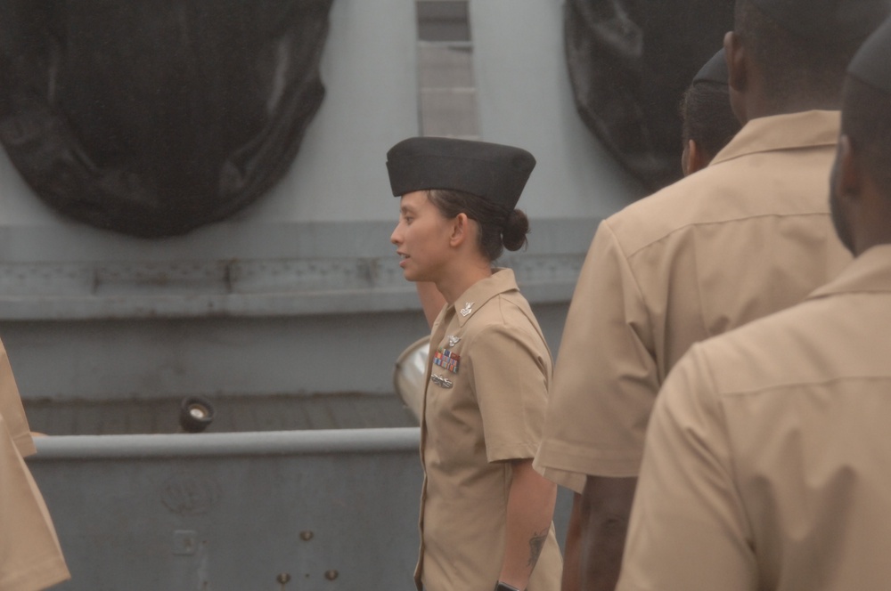 Reenlistment ceremony aboard Battleship Wisconsin