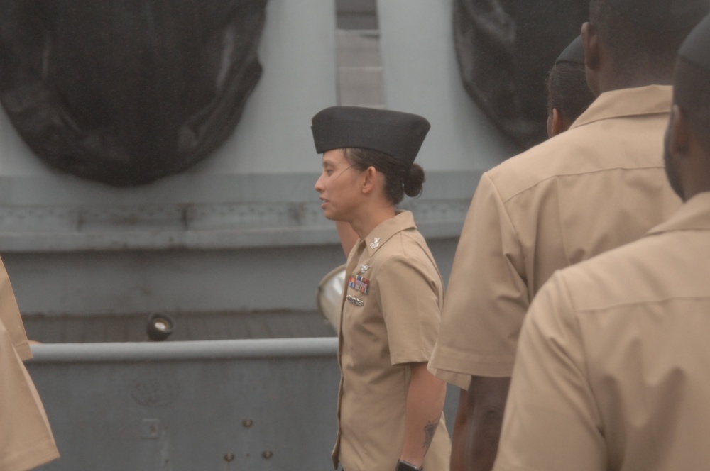 Reenlistment ceremony aboard Battleship Wisconsin