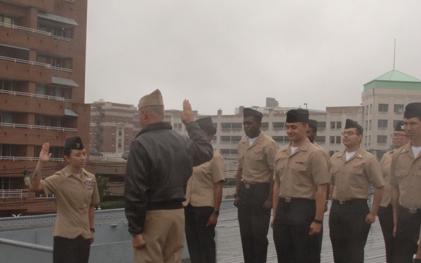 Reenlistment ceremony aboard Battleship Wisconsin