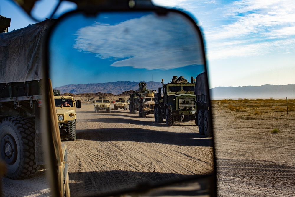 Marines with Combat Logistics Battalion 1 conducted a Motorized Operation Training event.