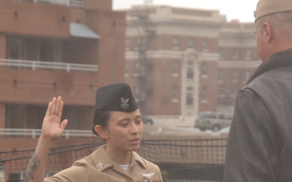 Reenlistment ceremony aboard Battleship Wisconsin