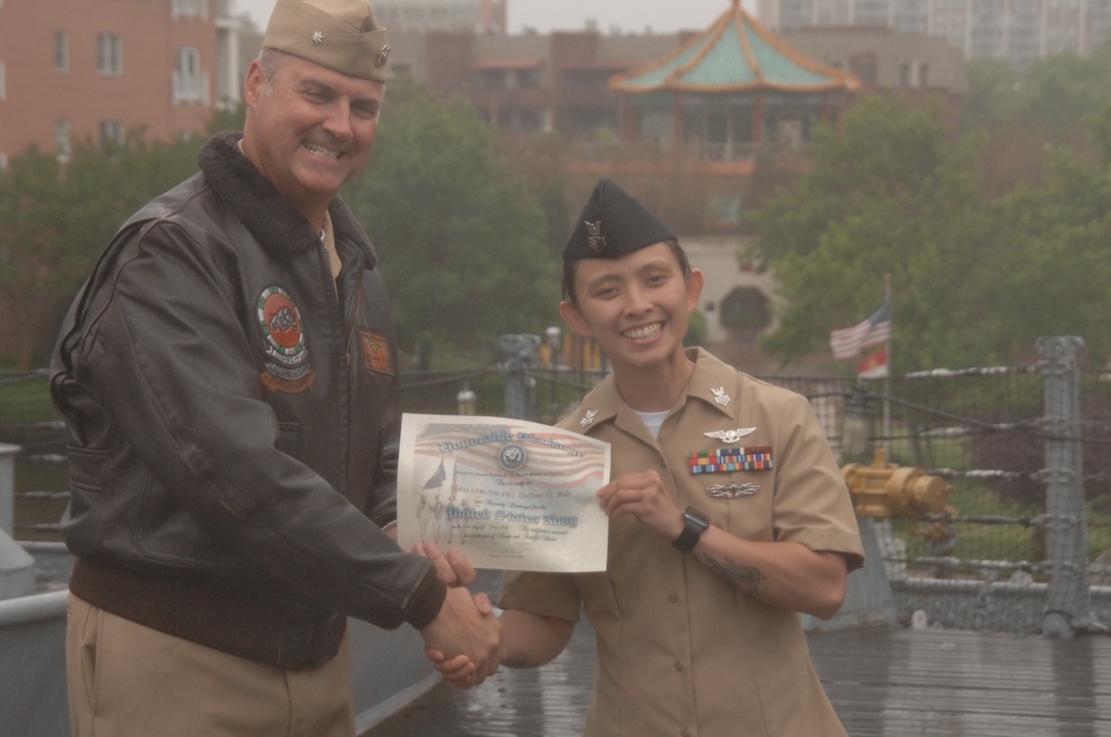 Reenlistment ceremony aboard Battleship Wisconsin