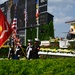 A B-2 Spirit performs flyover during The Preakness Stakes