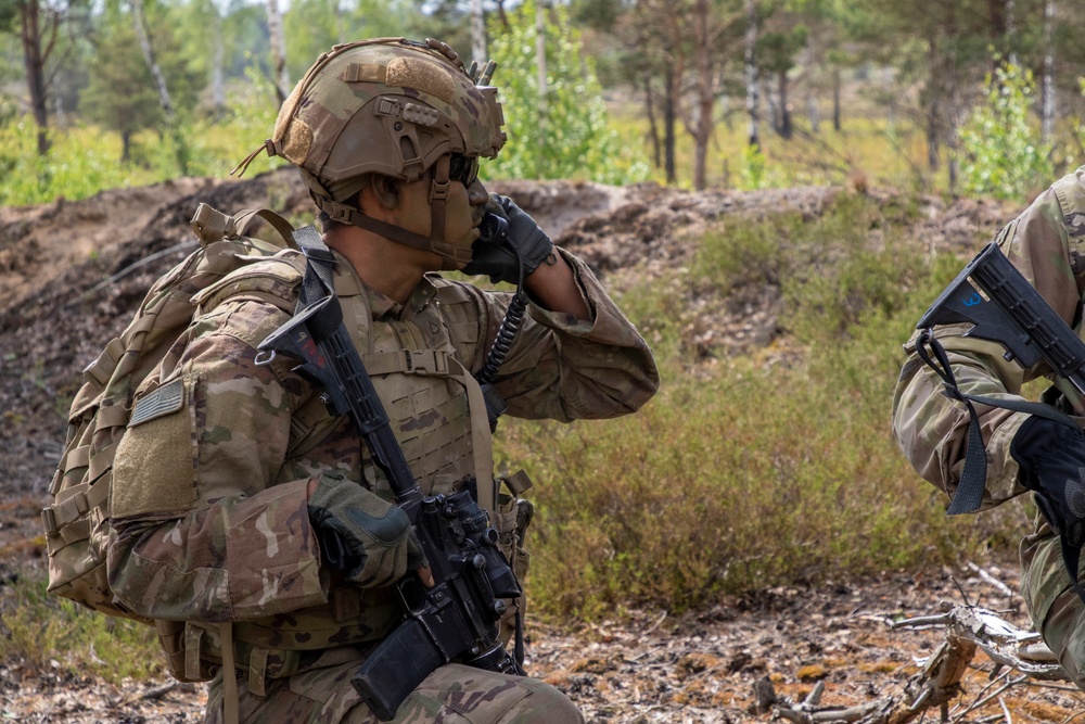 4ID Soldiers Participate in a Live-Fire Exercise during DEFENDER-Europe 22