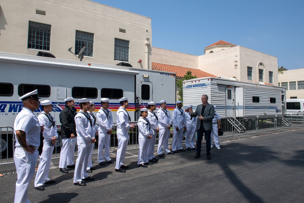 USS Essex Sailors tour FOX Studios