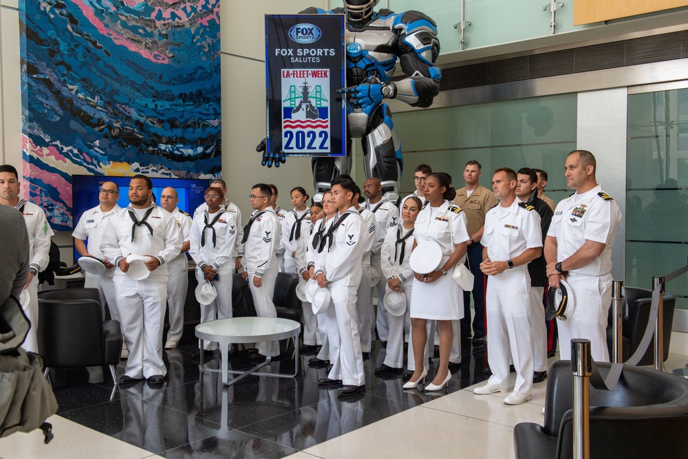 USS Essex Sailors tour FOX Studios