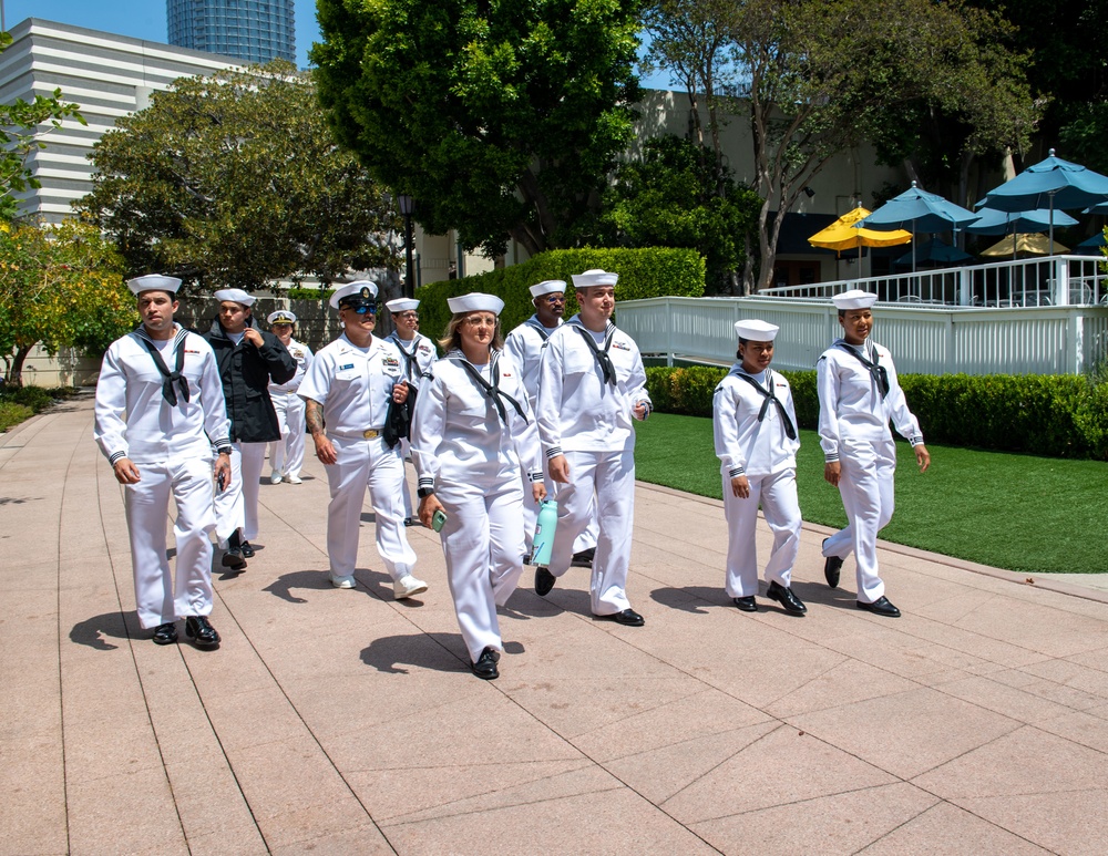 USS Essex Sailors tour FOX Studios