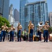 1st Marine Division Band performs at Pershing Square during Los Angeles Fleet Week