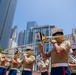 1st Marine Division Band performs at Pershing Square during Los Angeles Fleet Week