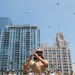 1st Marine Division Band performs at Pershing Square during Los Angeles Fleet Week