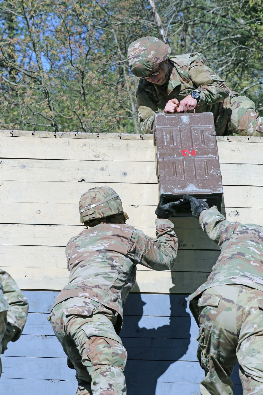 Lifting up an ammo can