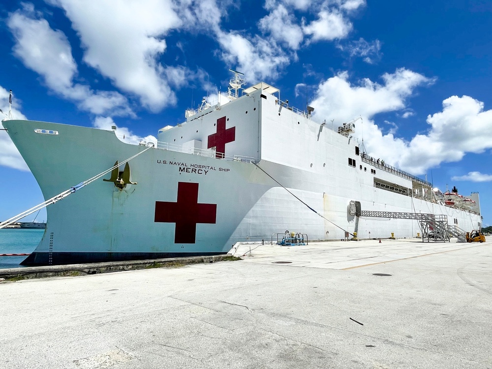 USNS Mercy Visits on Guam, Headed for Pacific Partnership '22