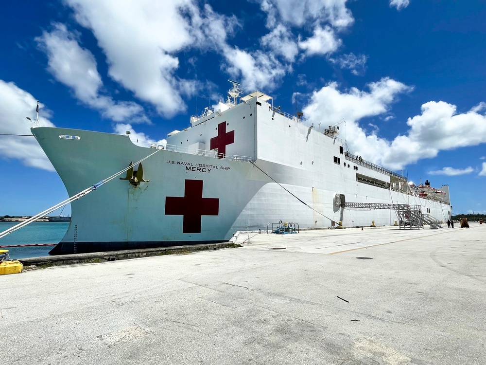 USNS Mercy Visits on Guam, Headed for Pacific Partnership '22