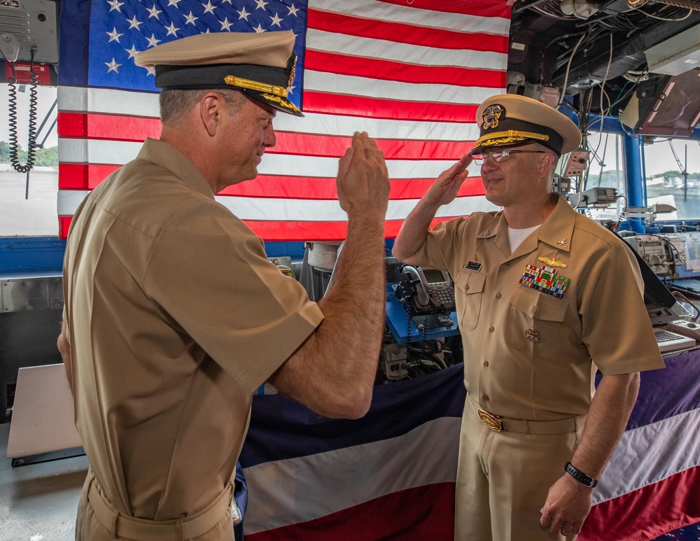 USS Chancellorsville (CG 62) Conducts a Change of Command Ceremony