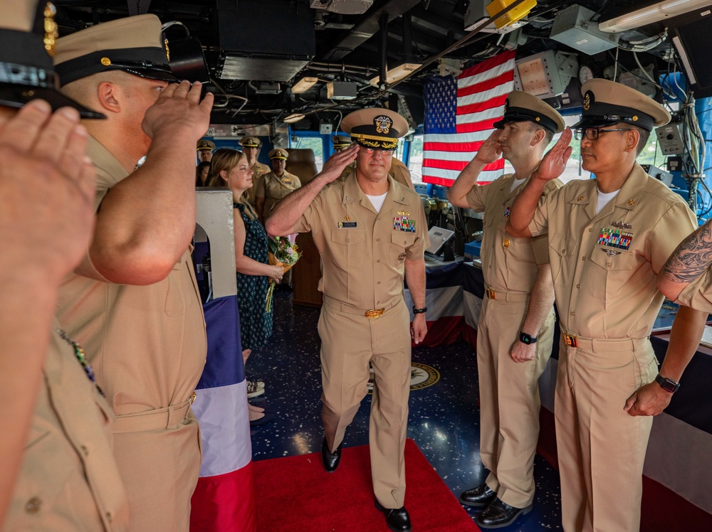 USS Chancellorsville (CG 62) Conducts a Change of Command Ceremony