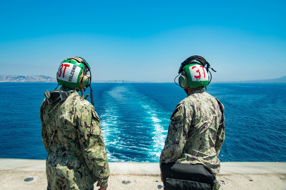 The Harry S. Truman Carrier Strike Group is on a scheduled deployment in the U.S. Naval Forces Europe area of operations, employed by U.S. Sixth Fleet to defend U.S., Allied and Partner interests.