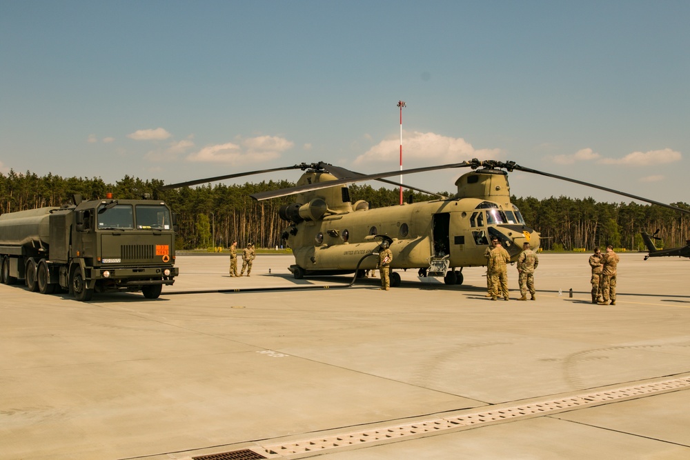 Air Cav Refuels on the way to Swift Response 22