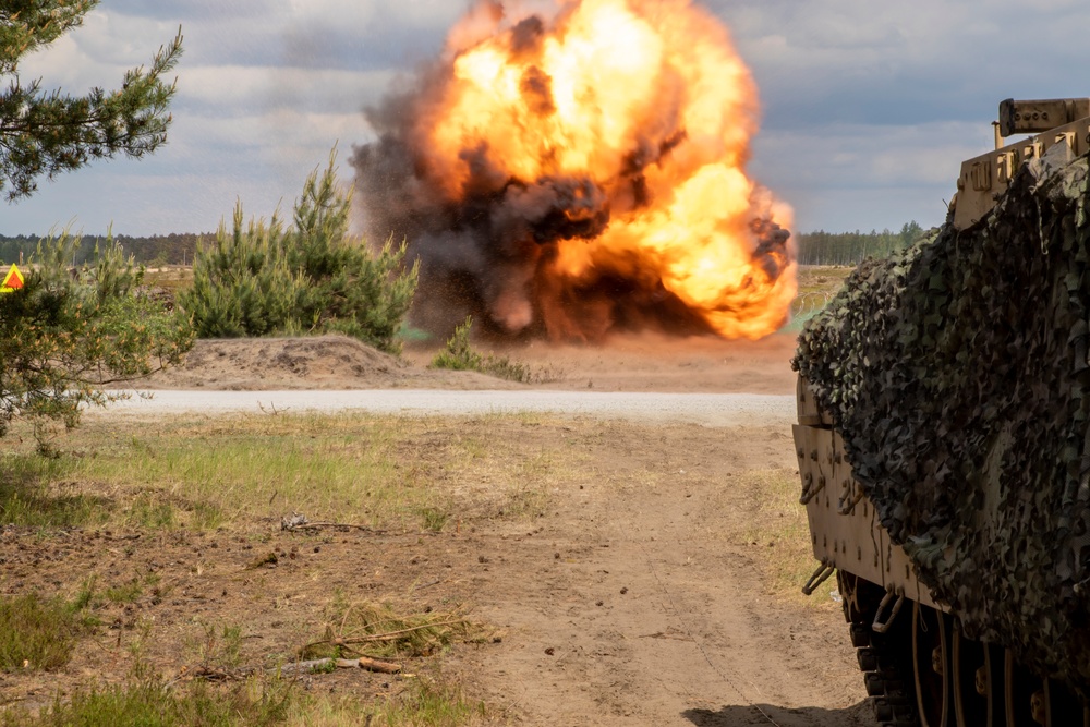 4ID Soldiers Participate in a Live-Fire Exercise during DEFENDER-Europe 22