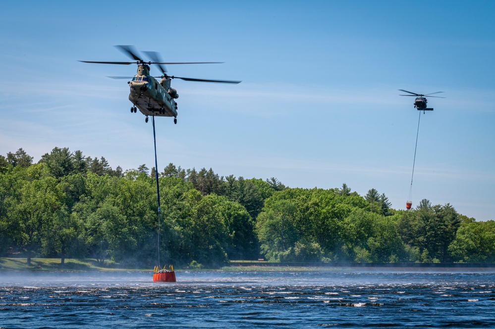 CTNG, Westover Fire Department Conduct BAMBI Bucket Training